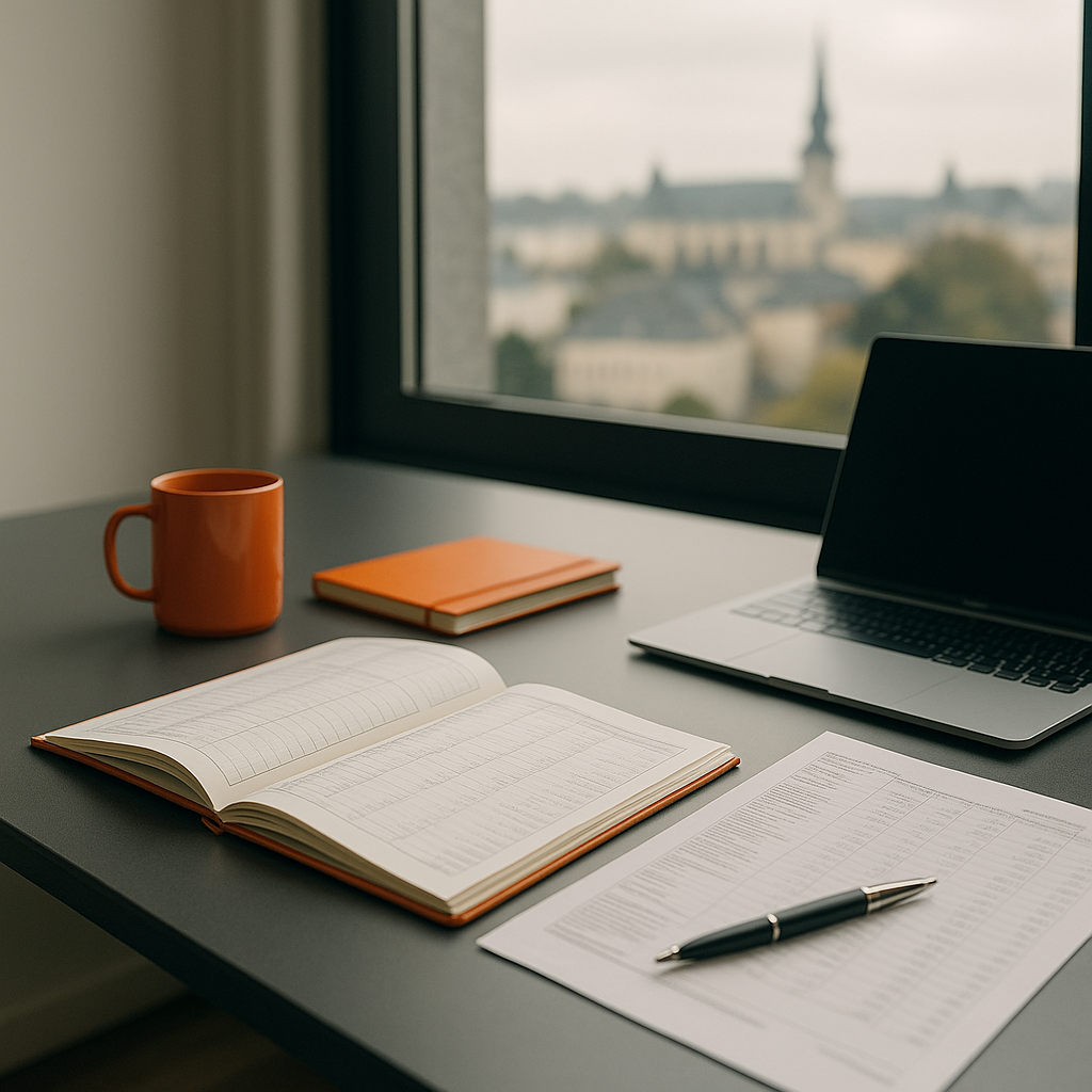 Carnet comptable ouvert et documents financiers